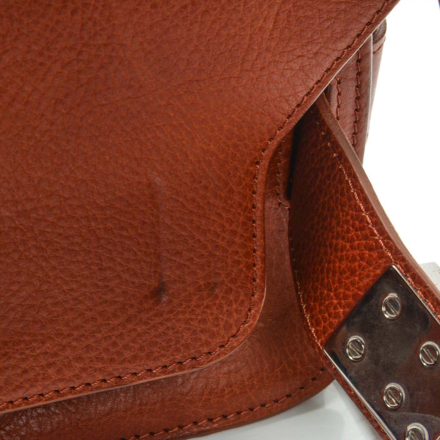 Calfskin Mini PS11 Classic Shoulder Bag Saddle