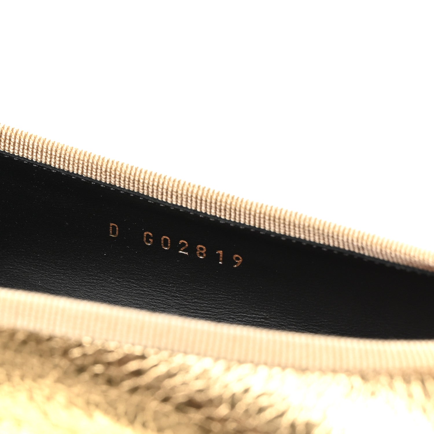 Chanel Metallic Crackled Laminated Calfskin CC Cap Toe Ballerina Flats 37.5 Gold Silver 8 of 9