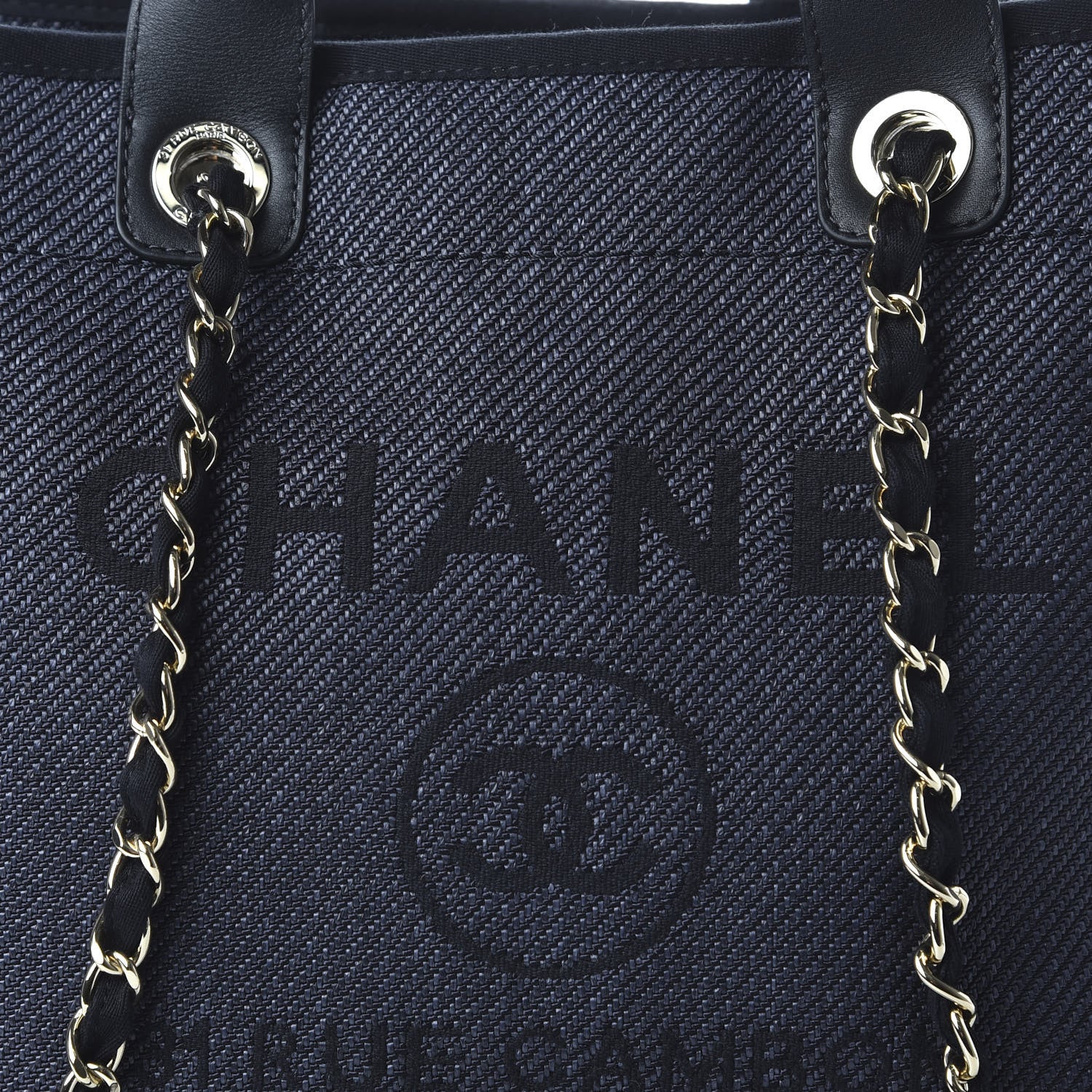 Chanel Mixed Fibers Calfskin Medium Deauville Tote Black 10 of 10
