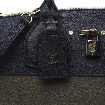 Louis Vuitton Calfskin City Steamer MM Kaki Black 10 of 10