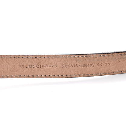 Gucci Calfskin Double G 20mm Belt 90 36 Black 4 of 6