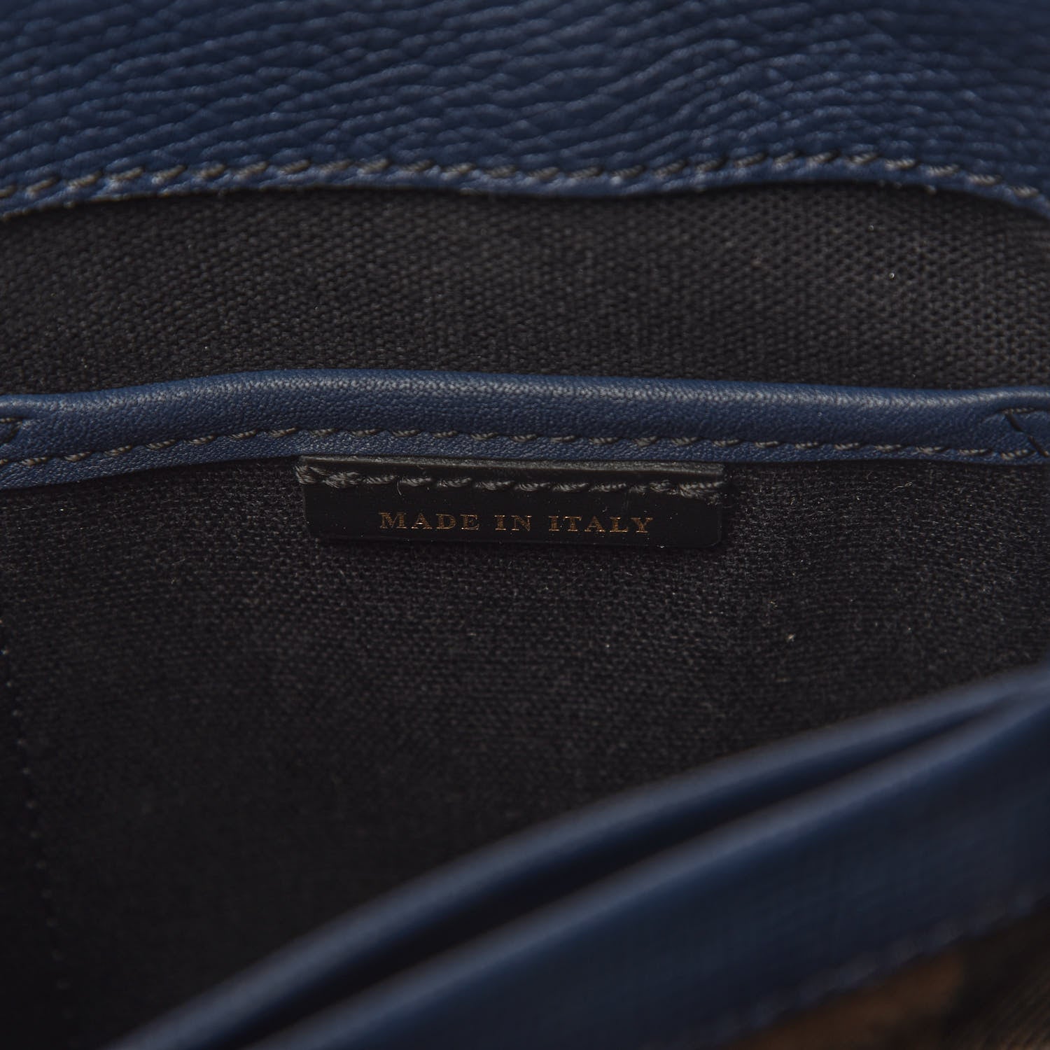 Burberry Derby Calfskin House Check Small Camberley Ink Blue 9 of 10