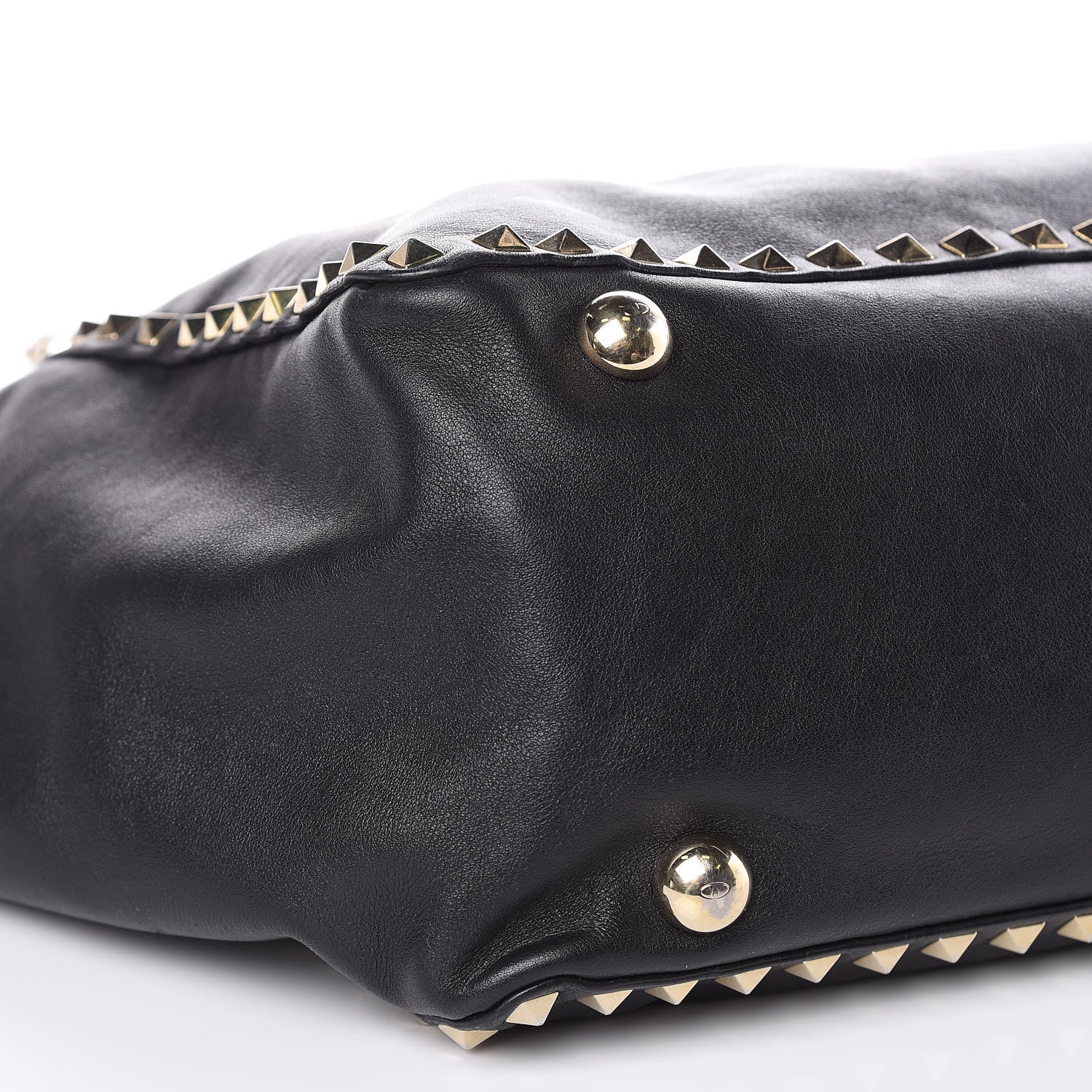 Valentino Garavani Vitello Medium Rockstud Tote Black 12 of 14