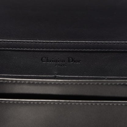Christian Dior Metallic Patent Micro-Cannage Diorama Wallet on Chain Pouch Onyx Black 8 of 9