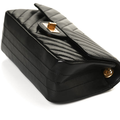 Chanel Aged Calfskin Chevron Quilted 2.55 Reissue Mini Flap Black 10 of 13