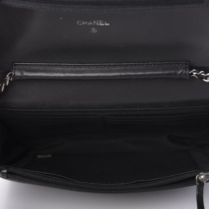 Chanel Lambskin Timeless CC Wallet On Chain WOC Black 5 of 11