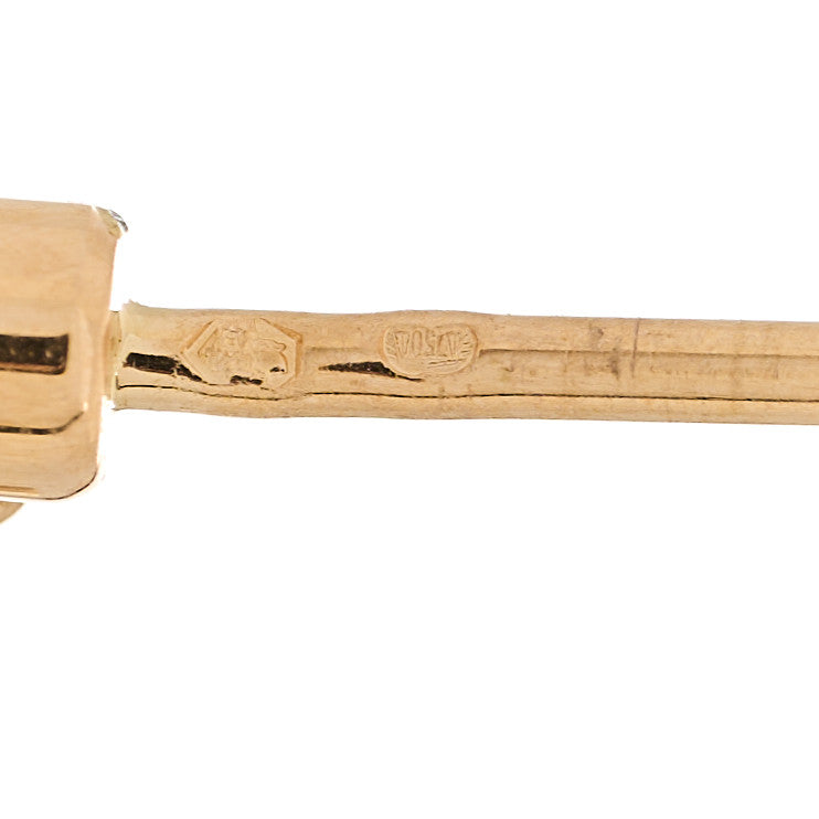 18K Pink Yellow White Gold Diamond Small Trinity Drop Earrings