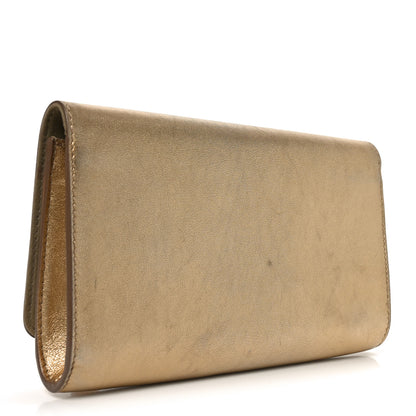 Louis Vuitton Calfskin Neo Sobe Louise EW Clutch Gold 3 of 9