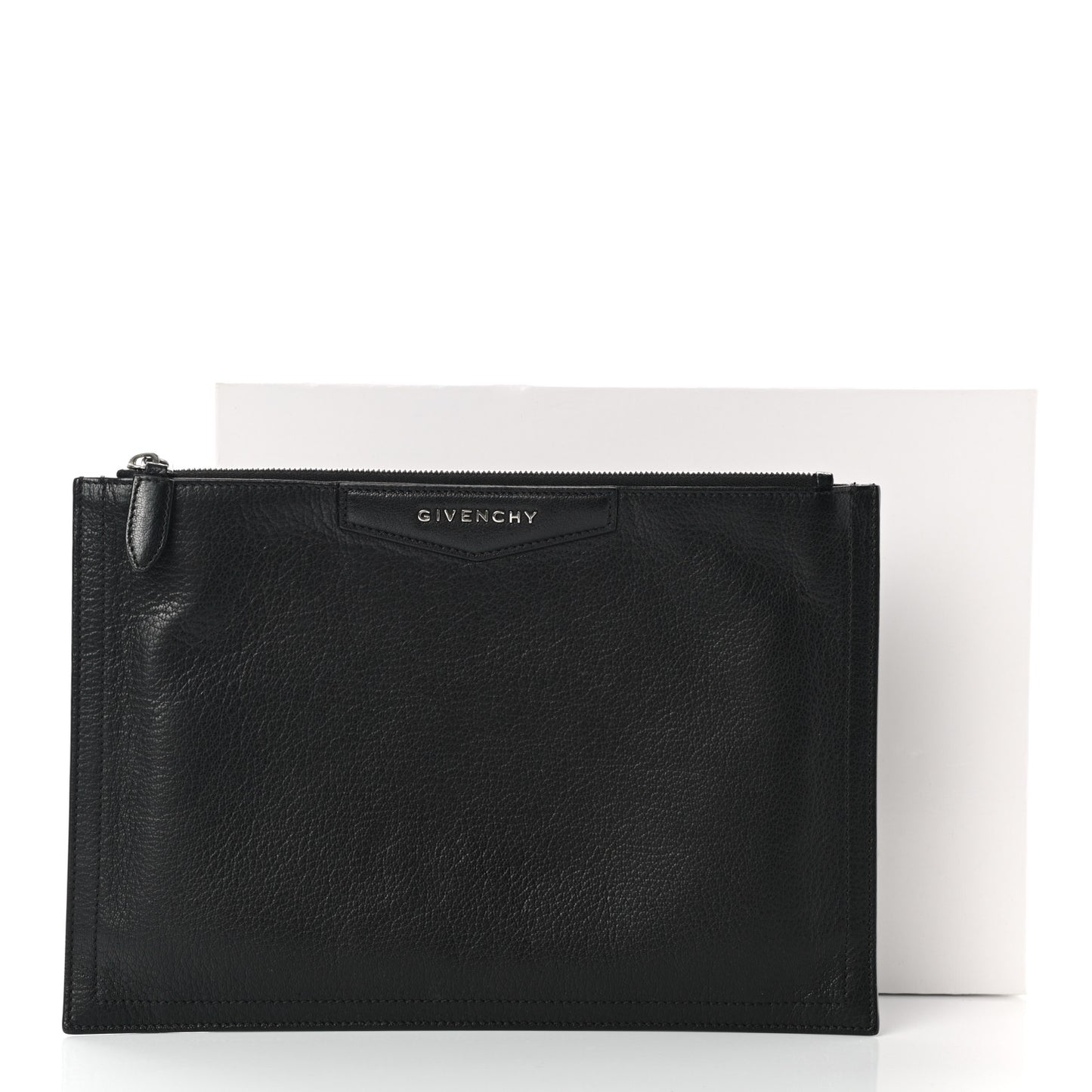 Sugar Goatskin Large Antigona Pouch Black