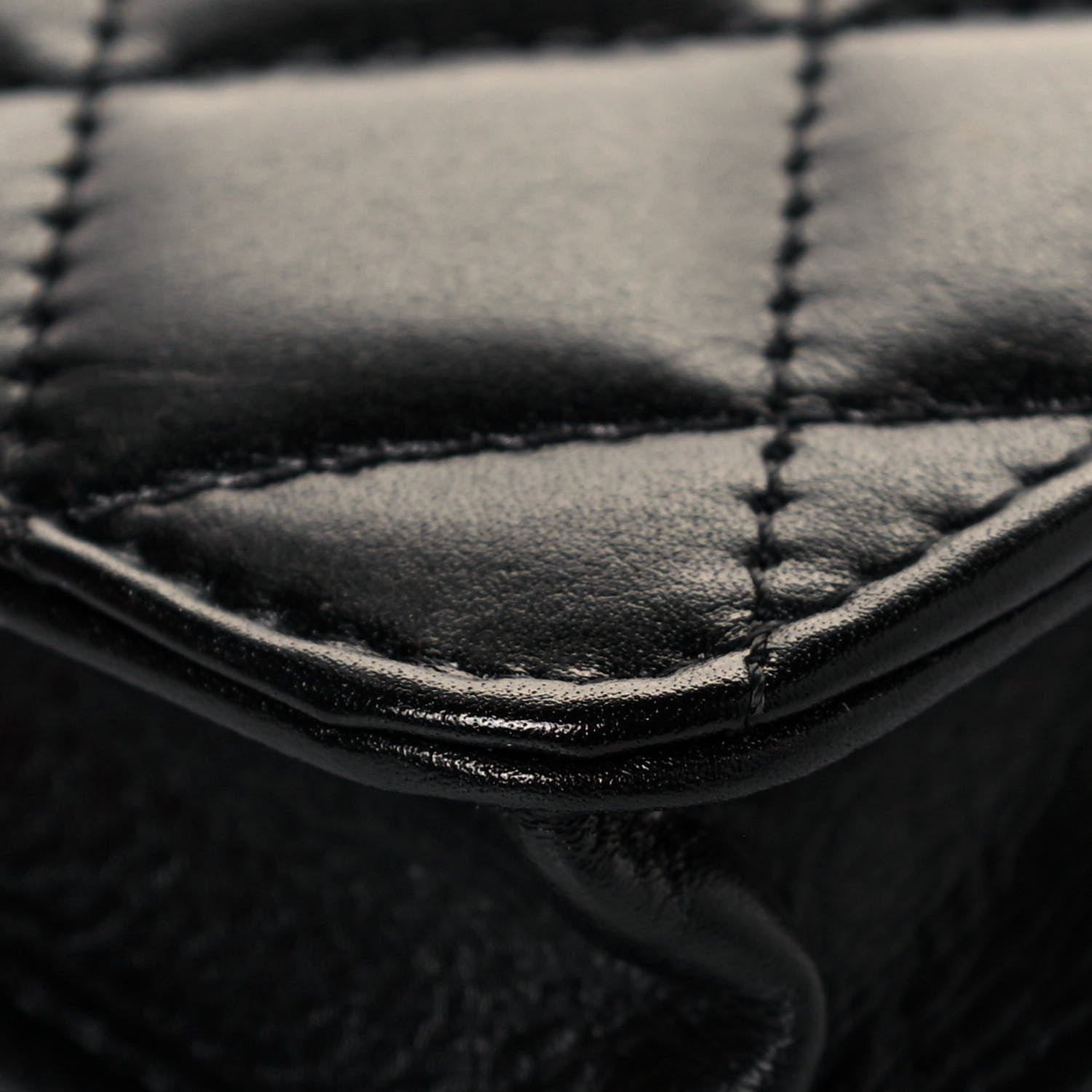 Chanel Calfskin Quilted Maxi Pearls Clutch With Chain Black 12 of 14