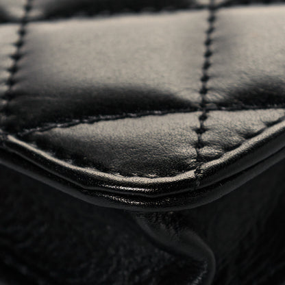 Chanel Calfskin Quilted Maxi Pearls Clutch With Chain Black 12 of 14