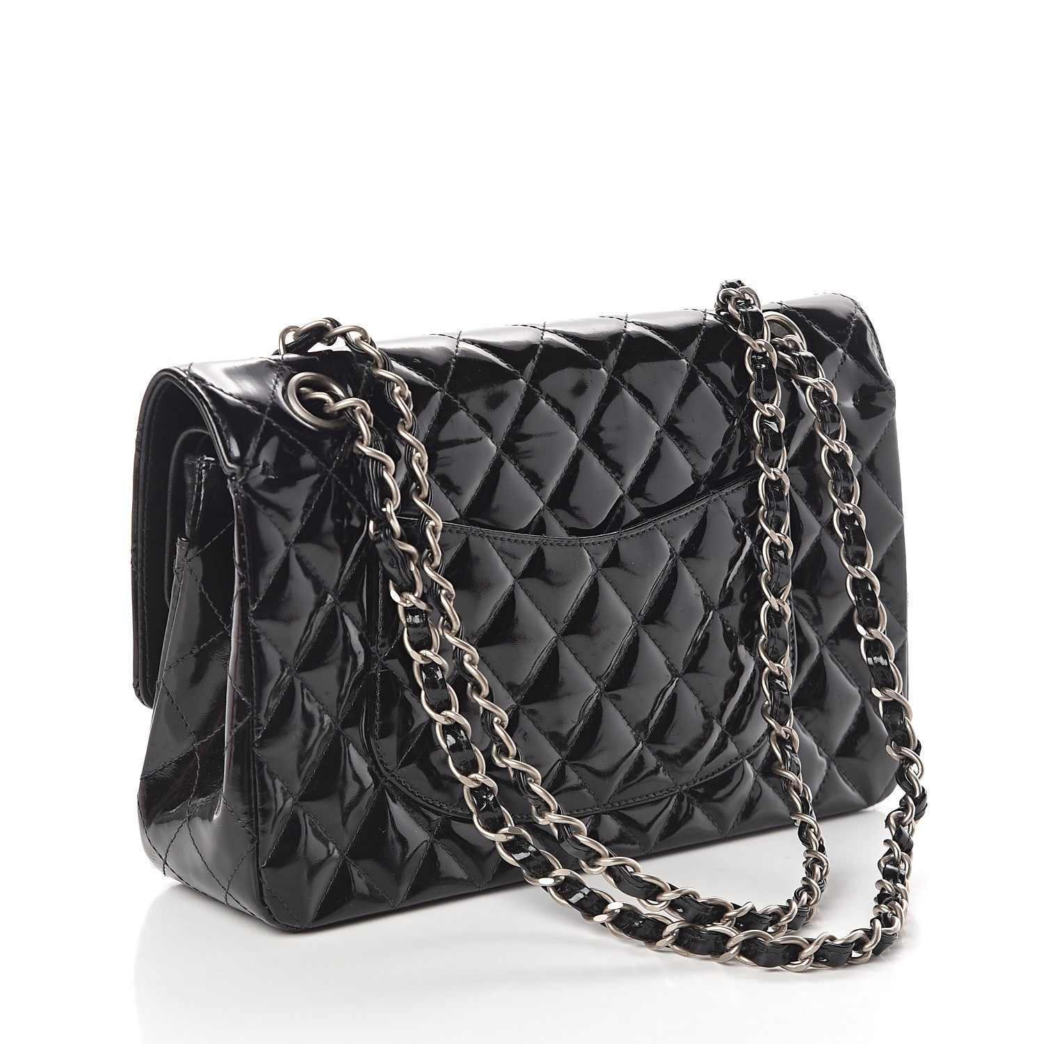 Chanel Patent Quilted Medium Double Flap Black 2 of 8