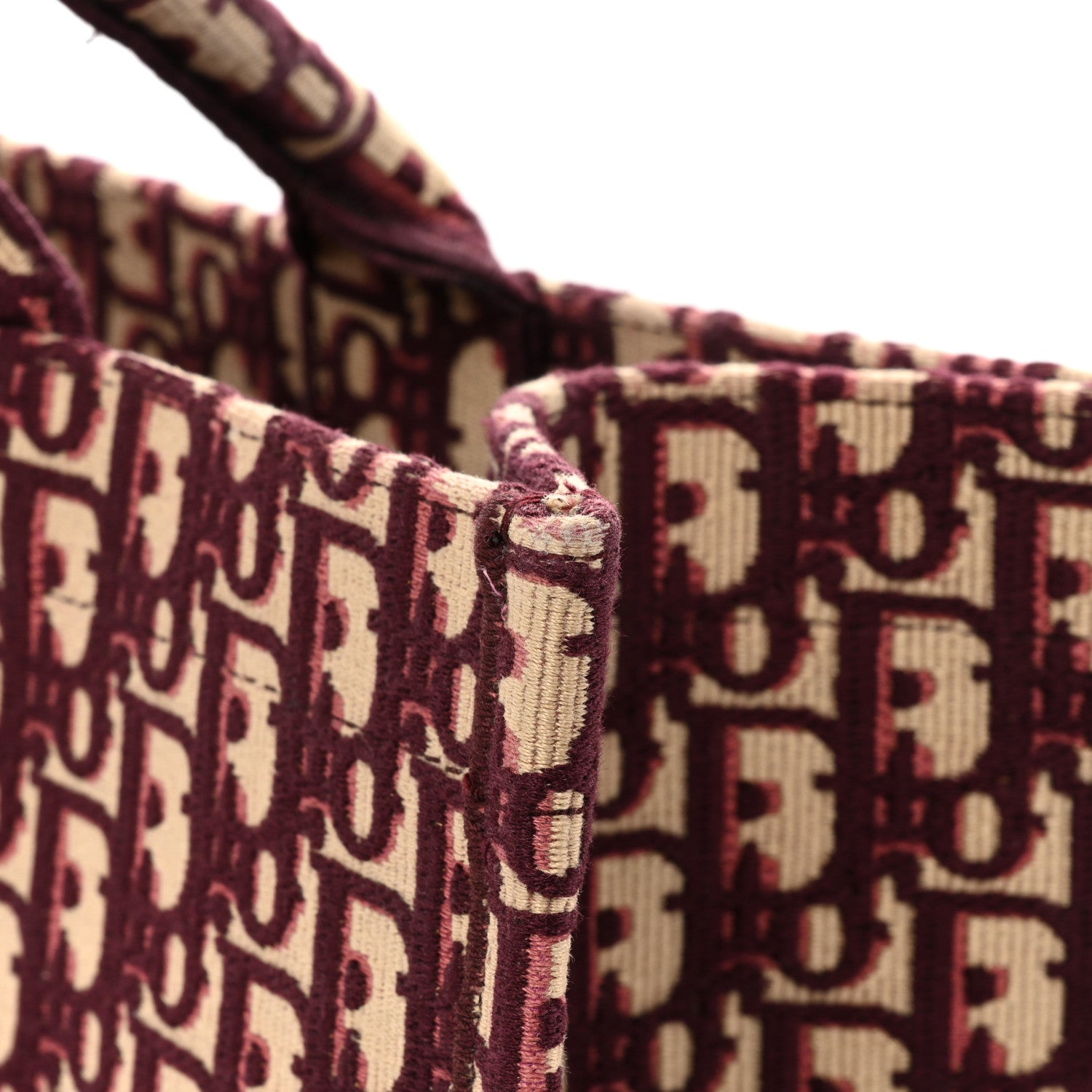 Christian Dior Oblique Large Book Tote Burgundy Multicolor 17 of 19