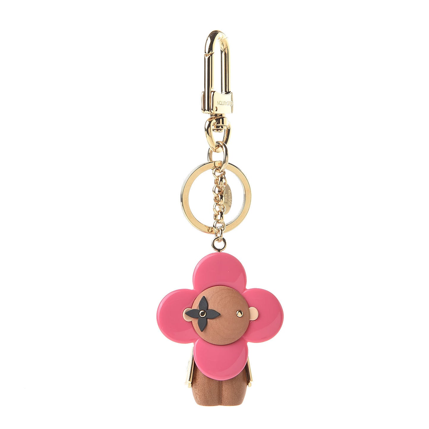 Resin Wood Vivienne Bag Charm Pink