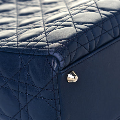 Christian Dior Lambskin Cannage Large Lady Dior Blue 9 of 19