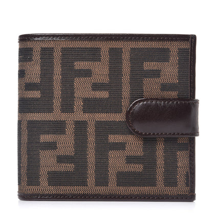 Fendi Zucca Compact Wallet Tobacco 1 of 8
