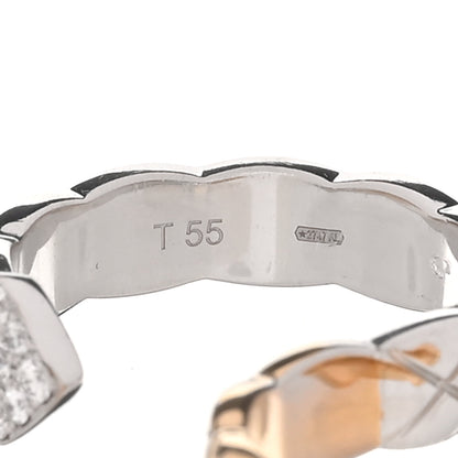 Chanel 18K Yellow White Gold Diamond Coco Crush Two Finger Ring 5 of 5