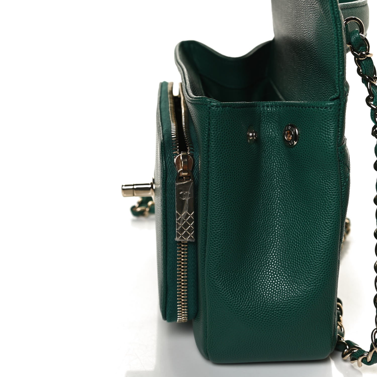 Chanel Caviar Quilted Medium Business Affinity Flap Green 11 of 13