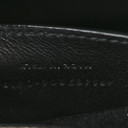 Saint Laurent Metallic Grain De Poudre Textured Mixed Matelasse Triquilt Medium Monogram Satchel Piombo 7 of 9