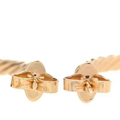 David Yurman 18K Yellow Gold Medium Cablespira Hoop Earrings 4 of 6