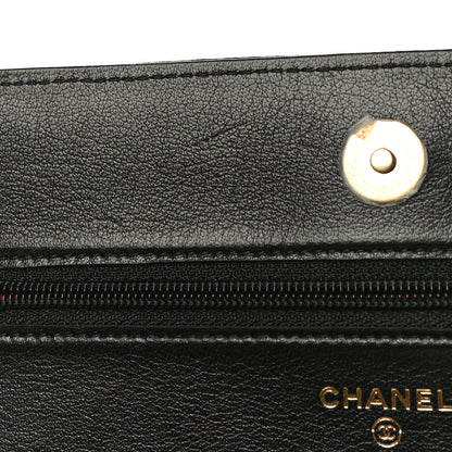 Chanel Lambskin Quilted Chanel 19 Wallet On Chain WOC Black 12 of 15