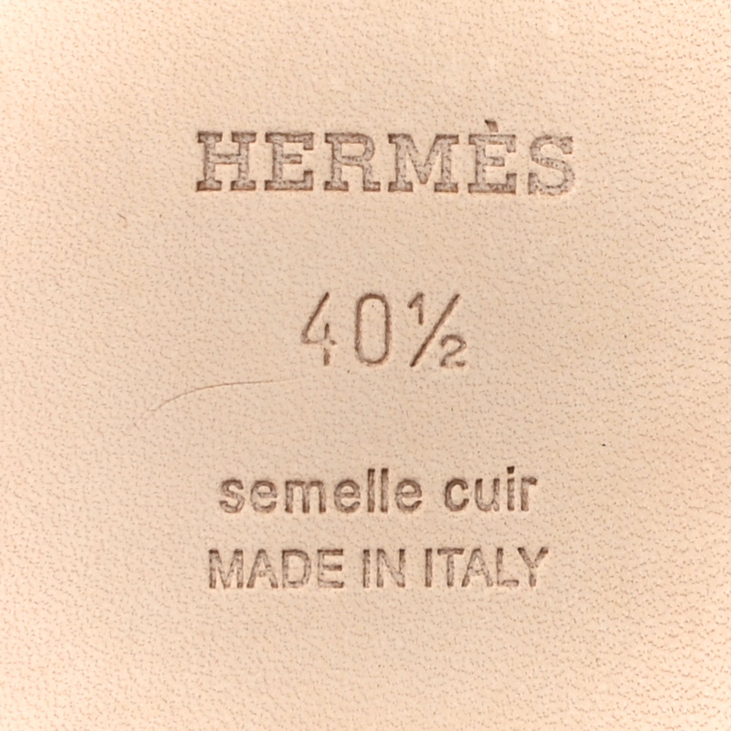 Hermes Box Calfskin Oran Sandals 40.5 Gold 9 of 15