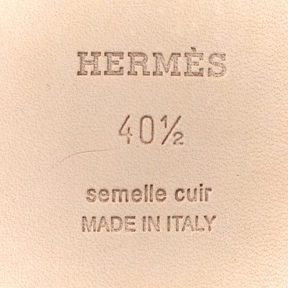 Hermes Box Calfskin Oran Sandals 40.5 Gold 9 of 15