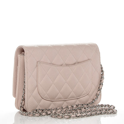 Chanel Pearly Caviar Quilted Wallet On Chain WOC Pink 3 of 8