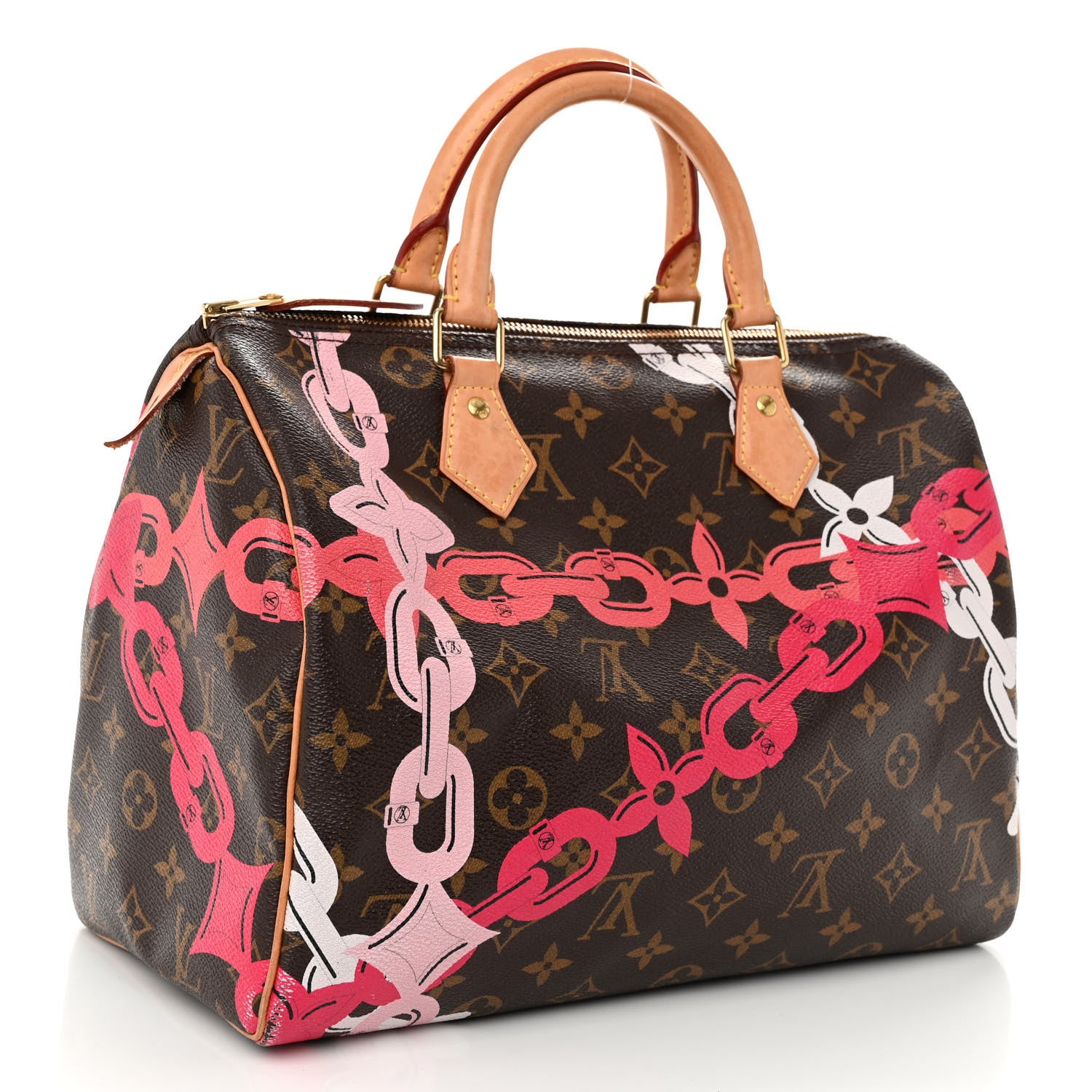 Louis Vuitton Monogram Bay Speedy 30 Rose Ballerine Poppy 3 of 10