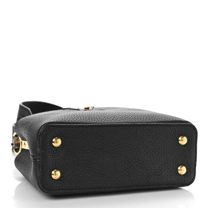 Louis Vuitton Taurillon Snakeskin Mini Capucines Black 4 of 8