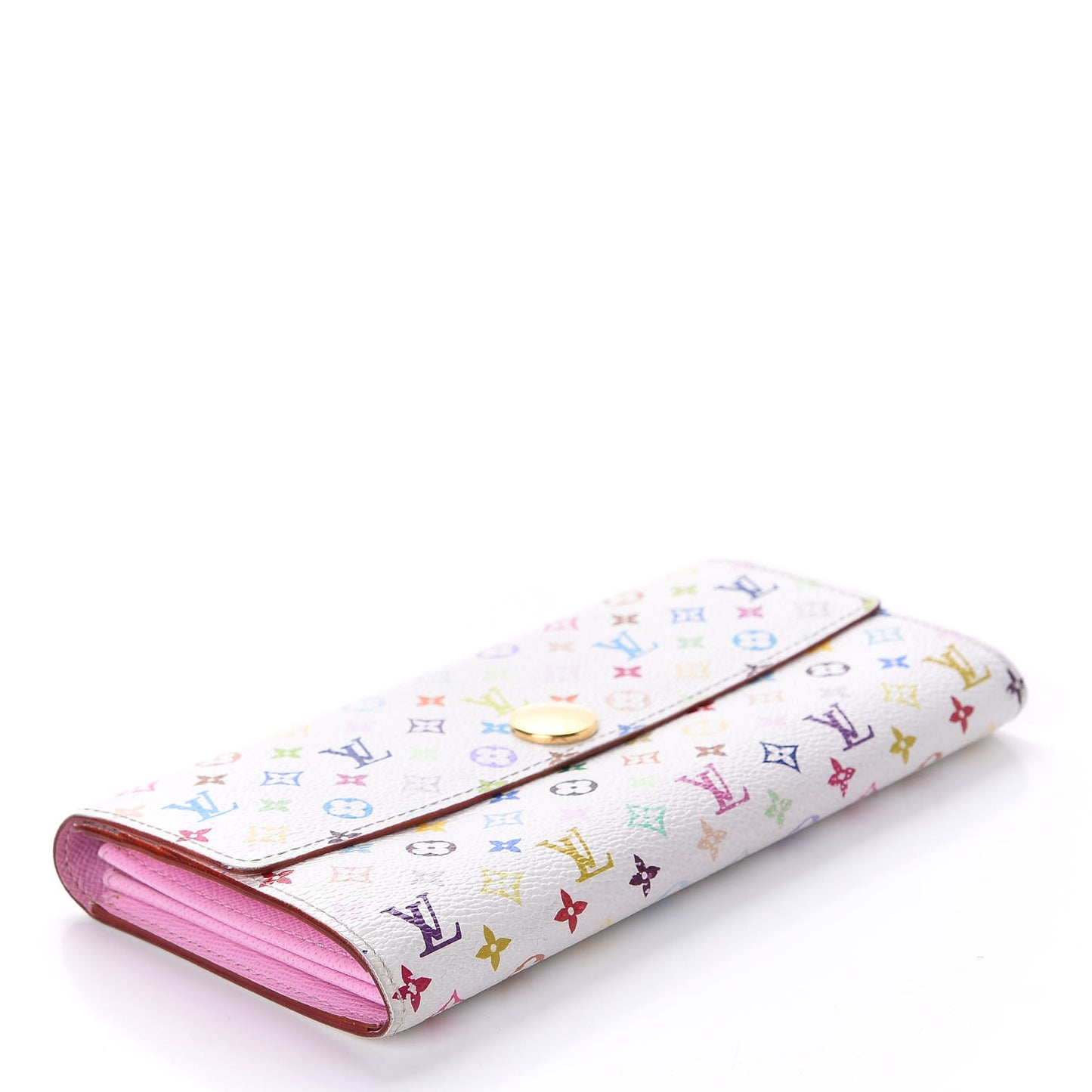 Monogram Multicolor Sarah Wallet White Litchi