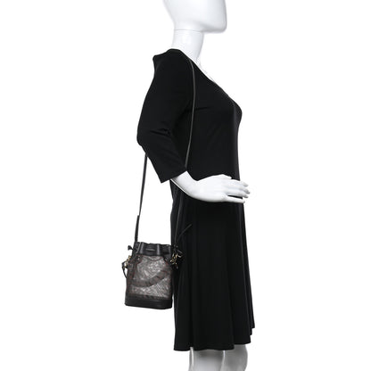 Fendi Mesh Vitello Grace F is Fendi FF 1974 Grande Mon Tresor Bucket Bag Marrone Black Ebano 2 of 15