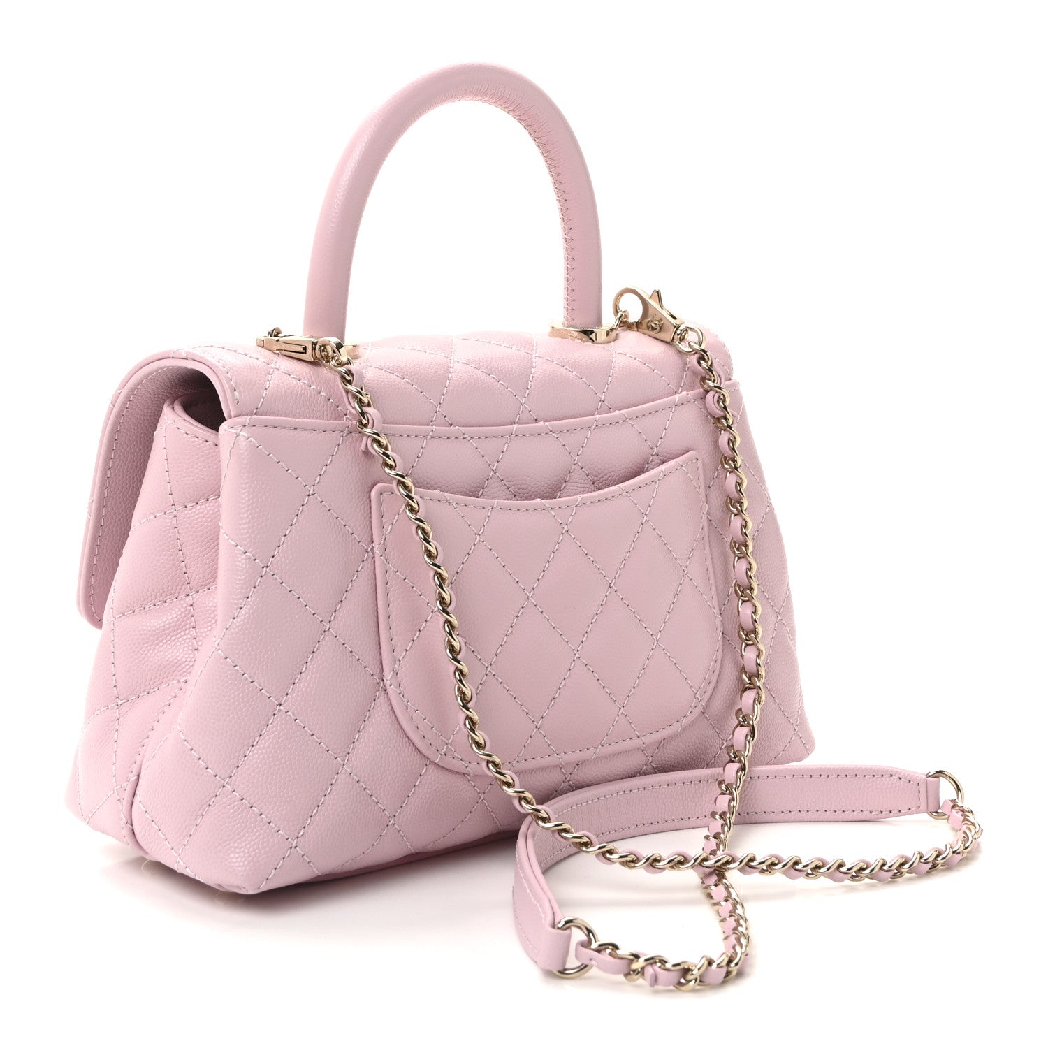 Chanel Caviar Quilted Mini Coco Handle Flap Light Pink 3 of 11