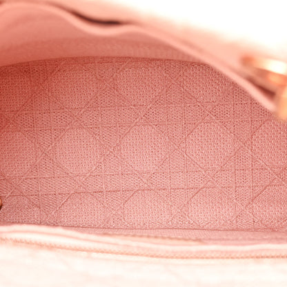 Christian Dior Canvas Embroidered Cannage Medium Lady D-Lite Pink 5 of 16