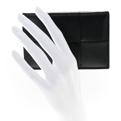 Bottega Veneta Nappa Intreccio Cassette Credit Card Holder Black 4 of 6