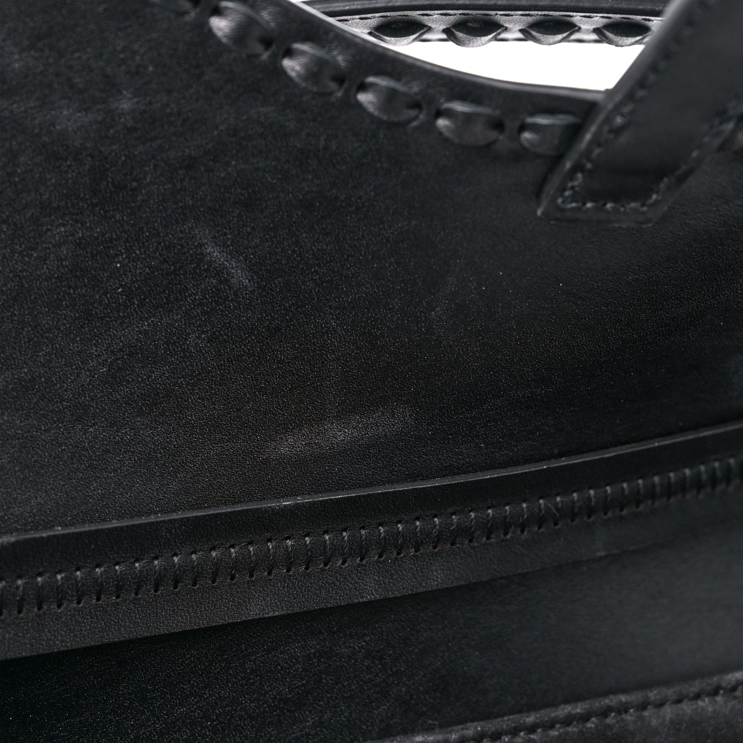 Calfskin Studded Saddle Bag With Strap Black