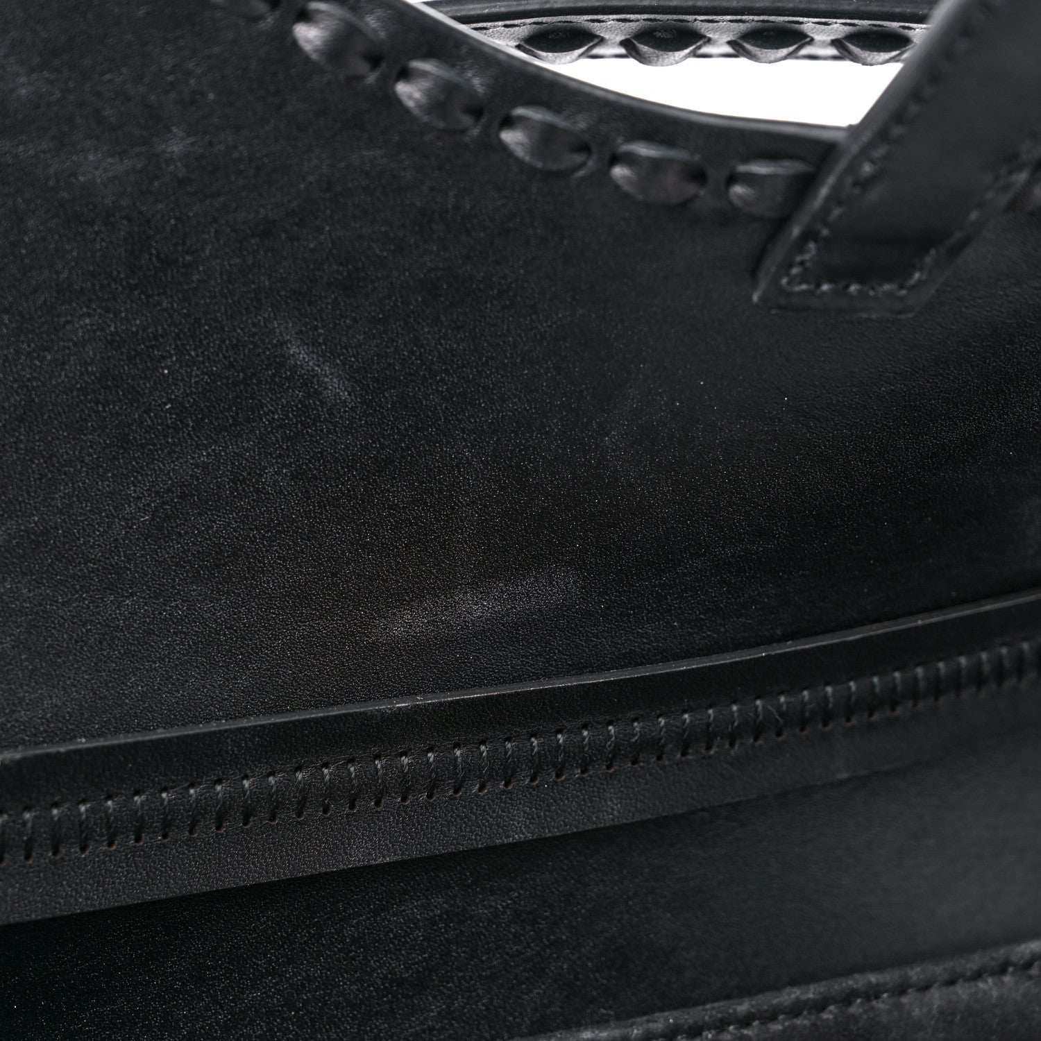 Christian Dior Calfskin Studded Saddle Bag With Strap Black 9 of 10