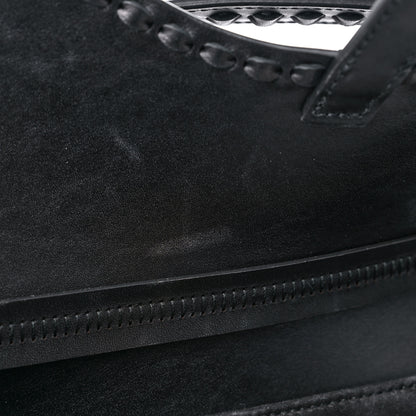 Christian Dior Calfskin Studded Saddle Bag With Strap Black 9 of 10