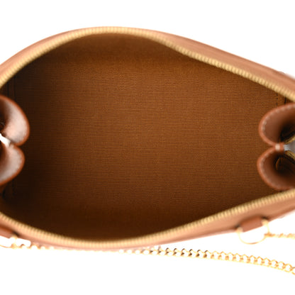 Celine Triomphe Canvas Lambskin Clutch On Chain Tan 5 of 11