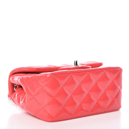 Chanel Patent Quilted Mini Square Flap Pink 4 of 12