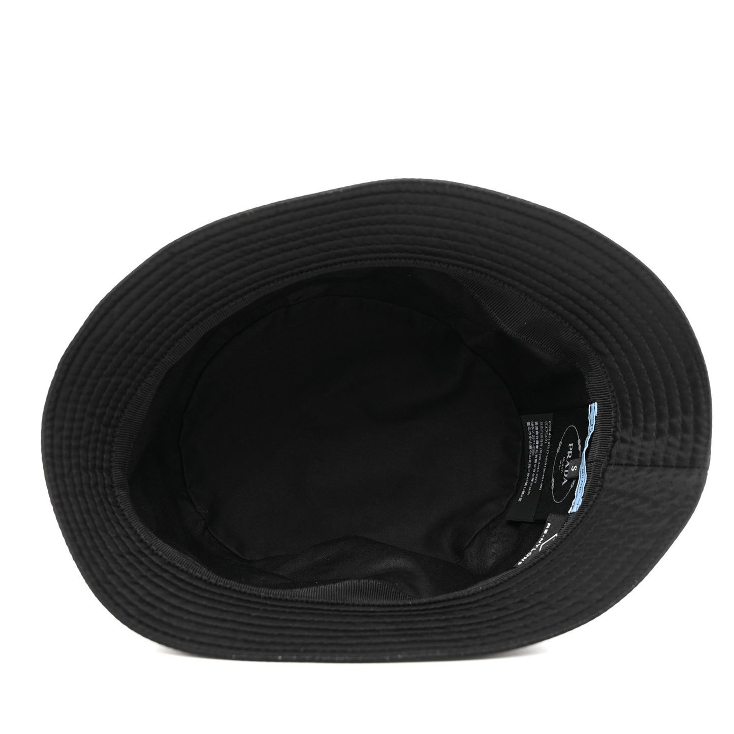 Re-Nylon Metal Triangle Logo Womens Bucket Hat S Black