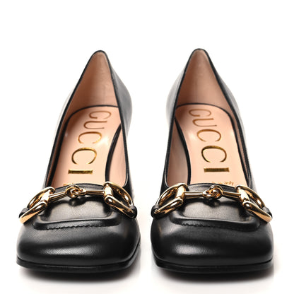 Gucci Malaga Kid Horsebit 75mm Pumps 37 Black 2 of 9