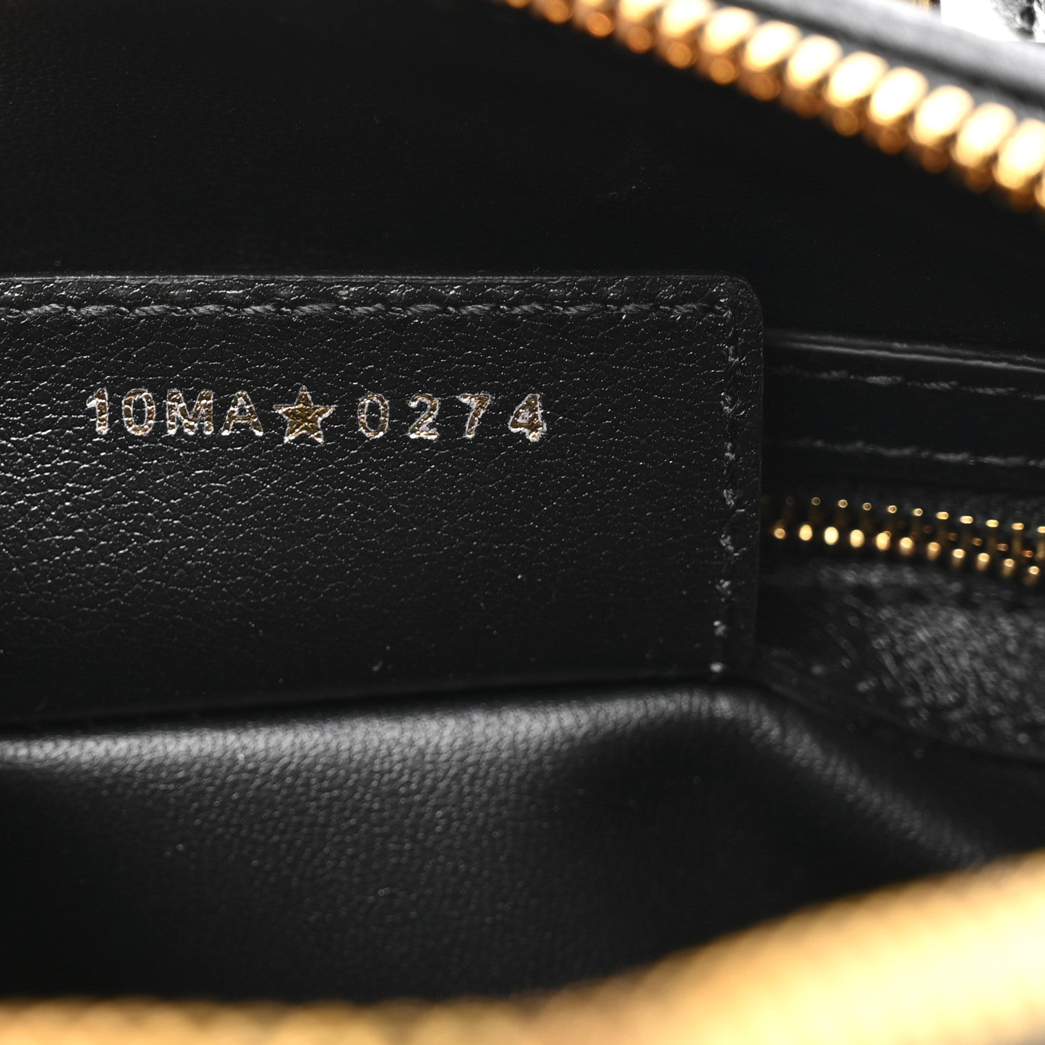 Christian Dior Calfskin Macrocannage Groove 20 Bag Black 7 of 10