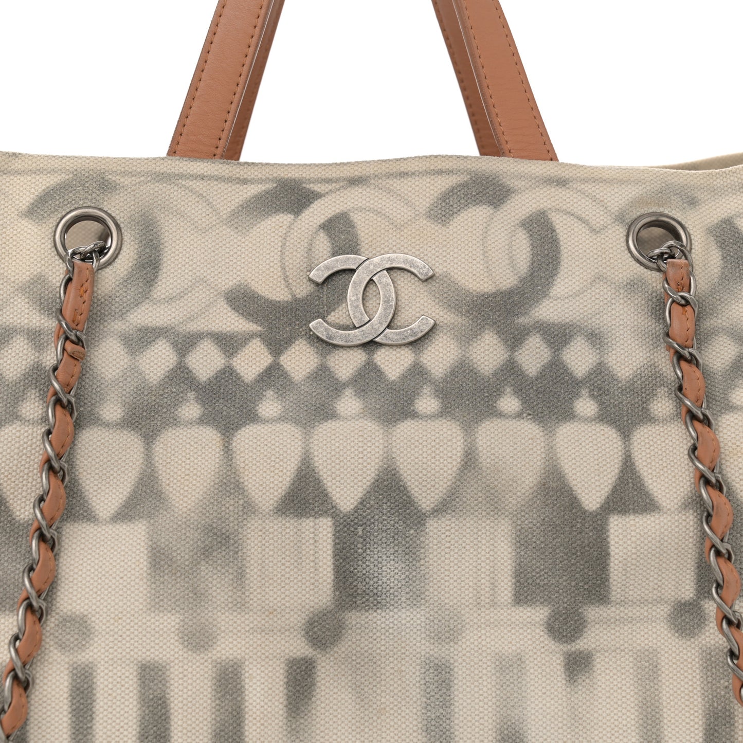 Canvas Small Iliad Shopping Tote Beige