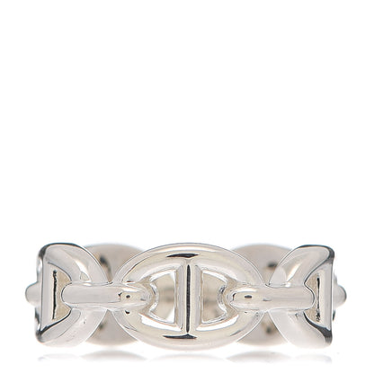 Hermes Sterling Silver PM Chaine d'Ancre Enchainee Band Ring 51 5.75 3 of 7