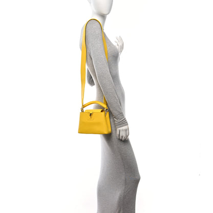 Louis Vuitton Taurillon Mini Capucines Yellow 2 of 10