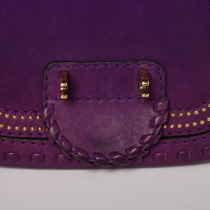 Gucci Calfskin Small Snaffle Bit Shoulder Bag Purple 12 of 14