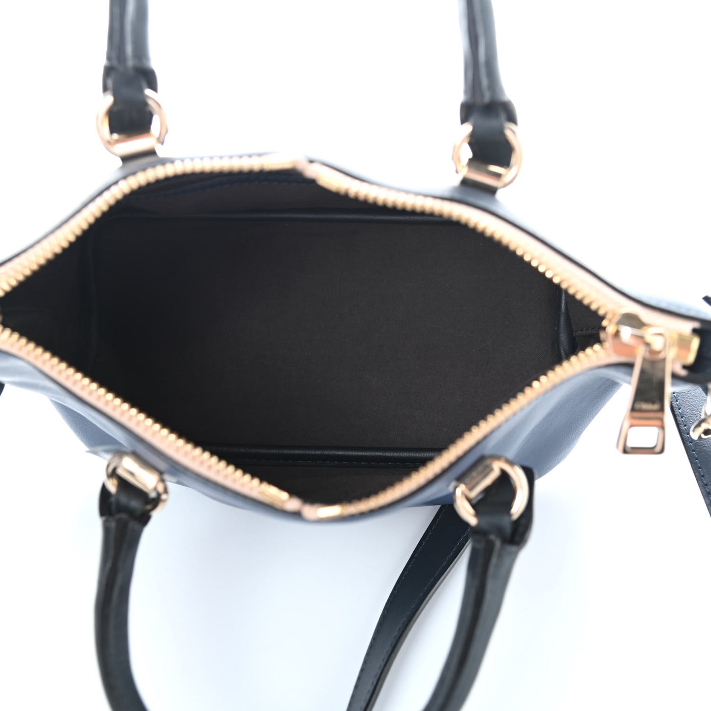 Smooth Calfskin Mini Baylee Tote Street Blue Navy