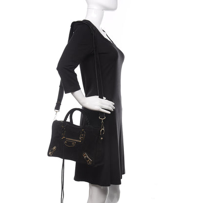 Balenciaga Suede Gold Metallic Edge Hardware S City Black 2 of 12