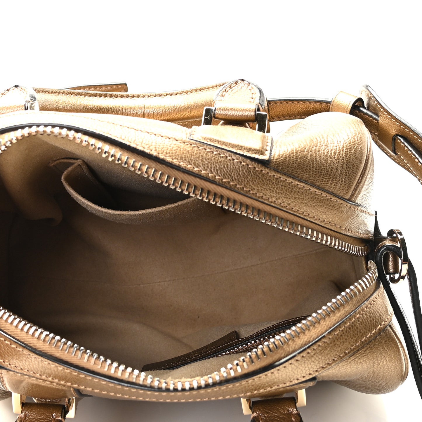 Metallic Goatskin Mini Lucrezia Gold